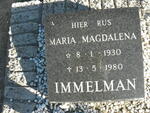 IMMELMAN Maria Magdalena 1930-1980