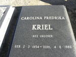 KRIEL Carolina Fredrika nee UNGERER 1954-1980