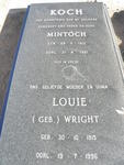 KOCH Mintoch 1912-1981 & Louie WRIGHT 1915-1996