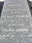 KNIGHT Nicolaas Francois 1913-1986 & Helena Susanna 1911-1995