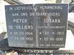 JOOSTE Pieter De Villiers 1904-1992 & Susara BEZUIDENHOUT 1913-1990