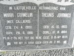 ? Theunis Johannes 1903-1984 & Maria Cornelia CILLIERS 1900-1981