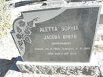 BRITS Aletta Sophia Jacoba nee OPPERMAN 1900-1965