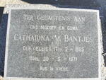 BANTJES Catharina M. nee ELLIS 1895-1971