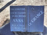 GRANGE Anna, Le 1925-1974