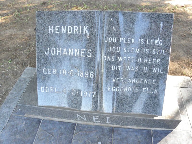 NEL Hendrik Johannes 1896-1977
