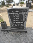 MERWE Abel Hendrik, v.d. 1933-2002