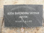 SNYMAN Alida Barendina nee AUSTEN 1911-1993