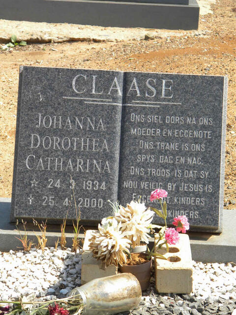 CLAASE Johanna Dorothea Catharina 1934-2000