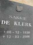 KLERK Sakkie, de 1939-2006