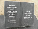 BREEDT Catharina Alida 1937-2009