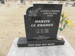 GRANGE Hansie, le 1926-2009