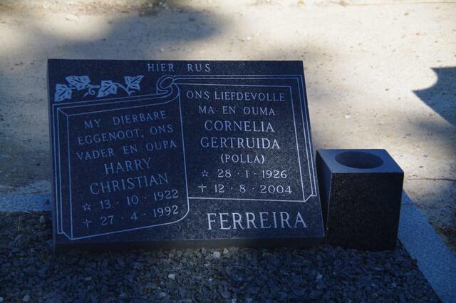 FERREIRA Harry Christian 1922-1992 & Cornelia Gertruida 1926-2004
