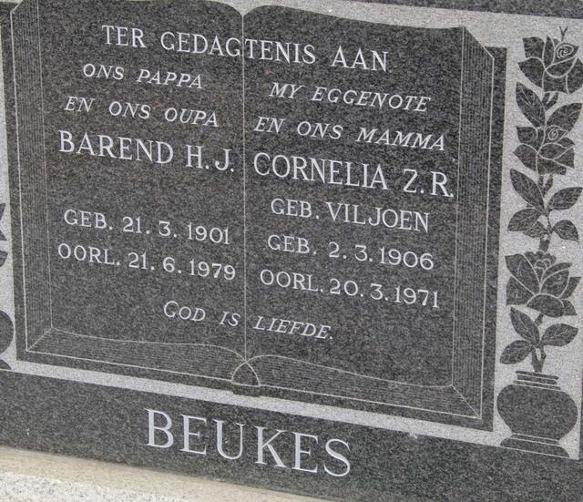 BEUKES Barend H.J. 1901-1979 & Cornelia Z.R. VILJOEN 1906-1971
