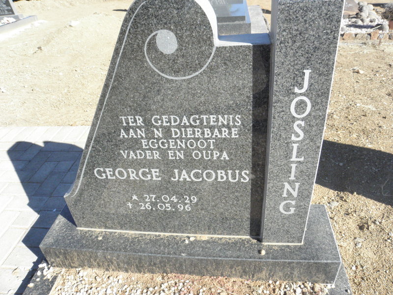 JOSLING George Jacobus 1929-1996