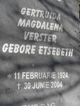 VERSTER Gertruida Magdalena nee ETSEBETH 1924-2004