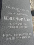LOUW Hester Maria 1918-1981