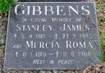 GIBBENS Stanley James 1910-1985 & Mercia Roma 1919-1988
