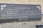 HEYNS Christiaan F. 1880-1974 & Anna M. v.d. MERWE 1888-1982