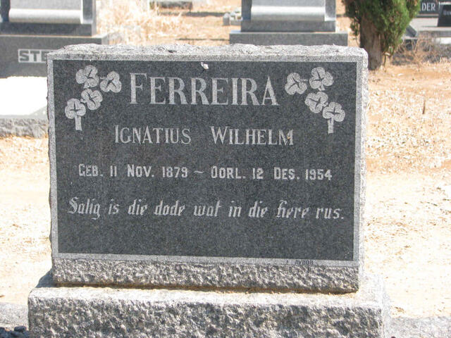 FERREIRA Ignatius Wilhelm 1879-1954