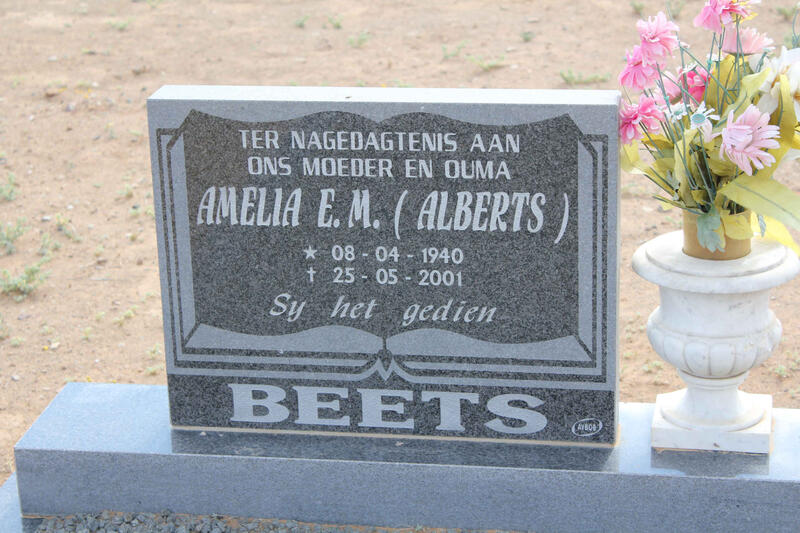BEETS Amelia E.M. nee ALBERTS 1940-2001