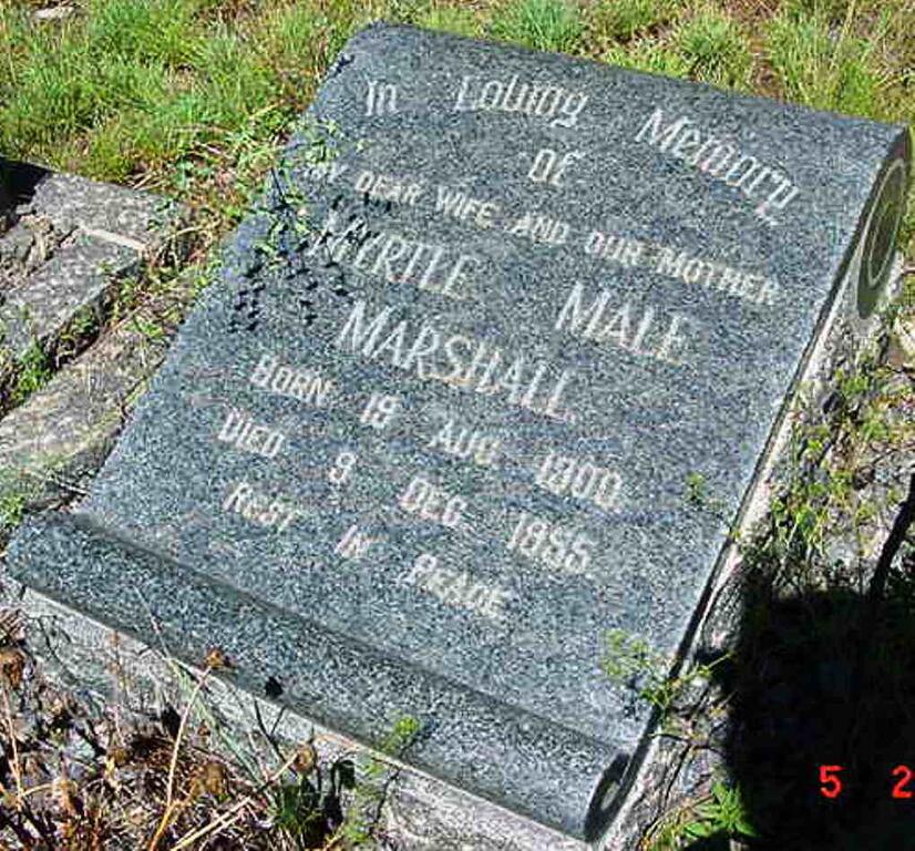 MARSHALL Myrtle Male 1900-1955