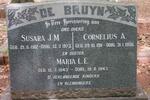 BRUYN Cornelius A., de 1911-1956 & Susara J.M. 1912-75 :: DE BRUYN Maria L.E. 1943-1943