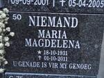 NIEMAND Maria Magdalena 1931-2011