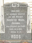 ROOS Huibrecht Maria Johanna nee FOURIE 1901-1937