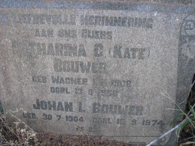 BOUWER Johan L. 1904-1974 & Catharina C. WAGNER 1908-1956