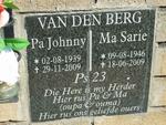 BERG Johnny, van den 1939-2009 & Sarie 1946-2009
