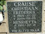 CRAUSE Christiaan Frederick 1965-2008 & Henrietta 1965-