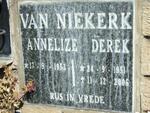 NIEKERK Derek, van 1951-2006 & Annelize 1953-