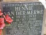 MERWE Hennie, van der 1972-2010