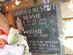 MESCHT Hennie, van der 1935-2010 & Meisie 1940-