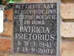PRETORIUS Patricia 1941-2007