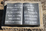 SANDER A.J.W. 1889-1963 & M.L. 1896-1975