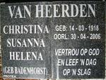 HEERDEN Christina Susanna Helena, van nee BADENHORST 1918-2006