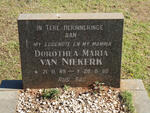NIEKERK Dorothea Maria, van 1949-1980