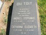 TOIT Andries Stephanus, du 1921-1987 & Catharina Elizabeth 1922-1987