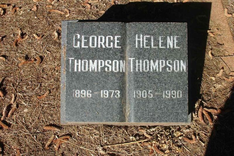 THOMPSON George 1896-1973 & Helene 1905-1990