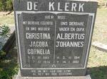 KLERK Albertus Johannes, de 1914-1993 & Christina Jacoba Cornelia 1915-1976