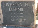 CONRADIE Barendina G. 1921-1969