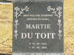 TOIT Martie, du 1922-2005