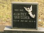 EEDEN Klein Piet, van 1981-1981