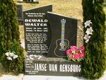 RENSBURG Dewald Walter, Janse van 1981-2003