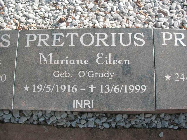 PRETORIUS Mariane Eileen nee O'GRADY 1916-1999