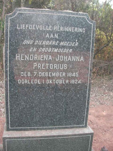 PRETORIUS Hendriena Johanna 1845-1924