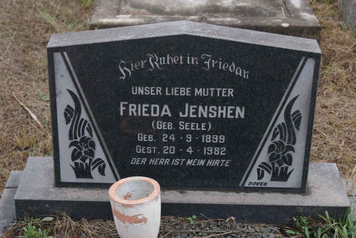 JENSHEN Frieda nee SEELE 1899-1982
