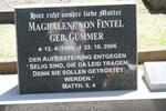 FINTEL Magdalene, von nee GUMMER 1909-2006